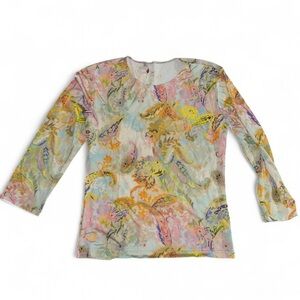 Leggiadro Multicolor Floral Long Sleeve Top